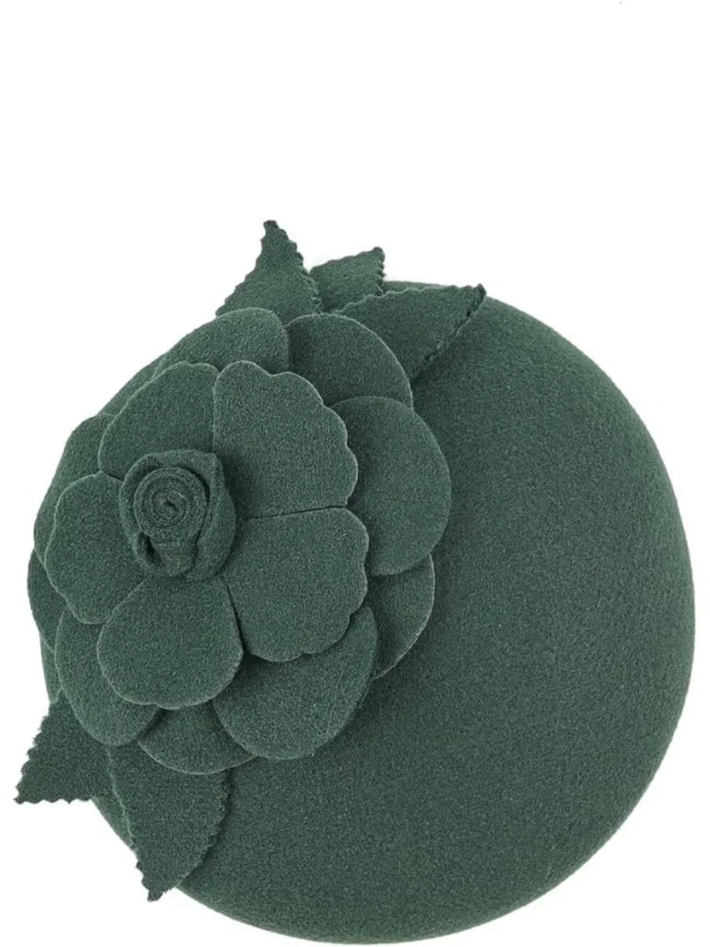 Women's Wool Fashion Blend French Beret Hats Party Fascinators Green